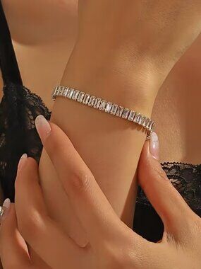 New Womens Diamond Cz Tennis Bracelet